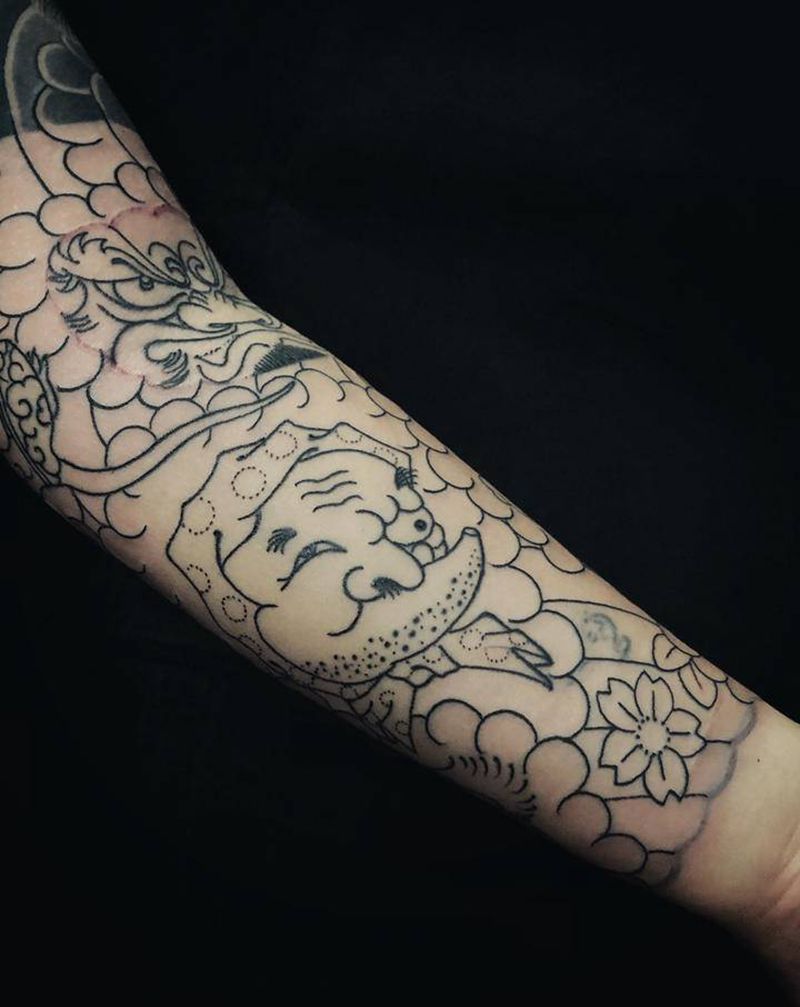 今日进度～纹身图片_老传统纹身图案