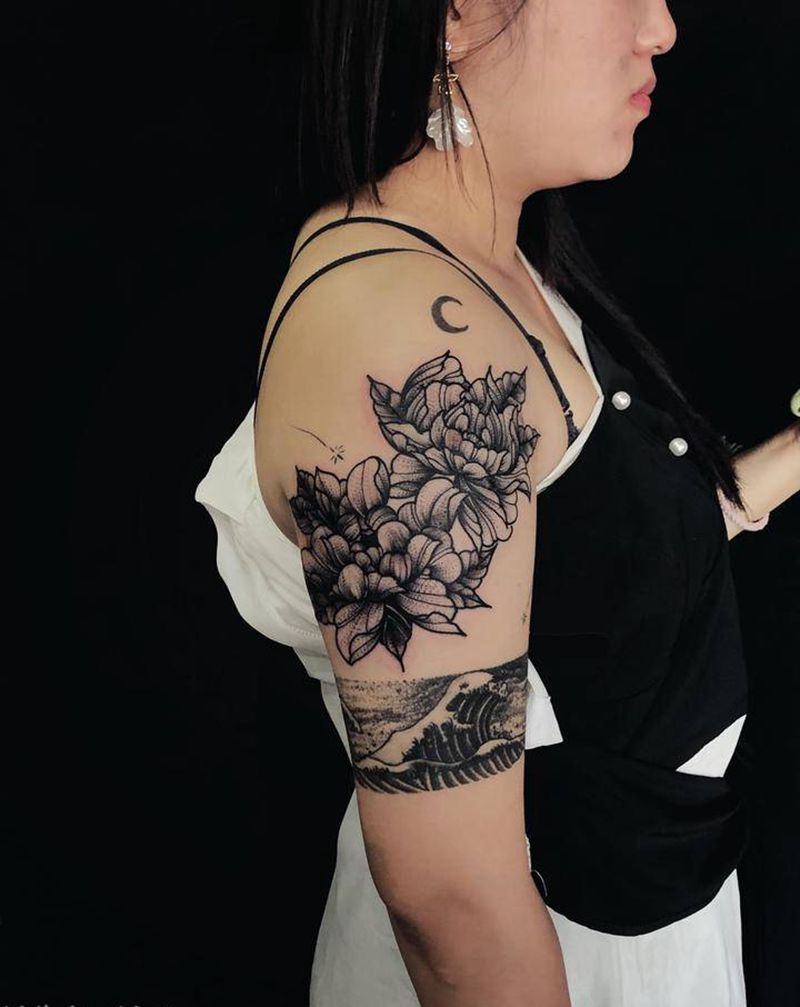 刺林绘制覆盖作品～纹身图片_点刺纹身图案