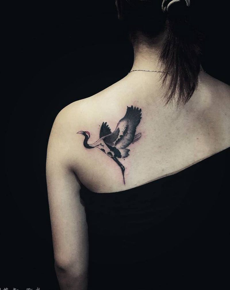 彫茜小刺纹身图片_水墨纹身图案