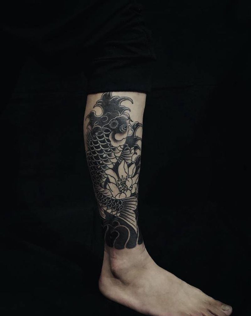 今日工事纹身图片_老传统纹身图案