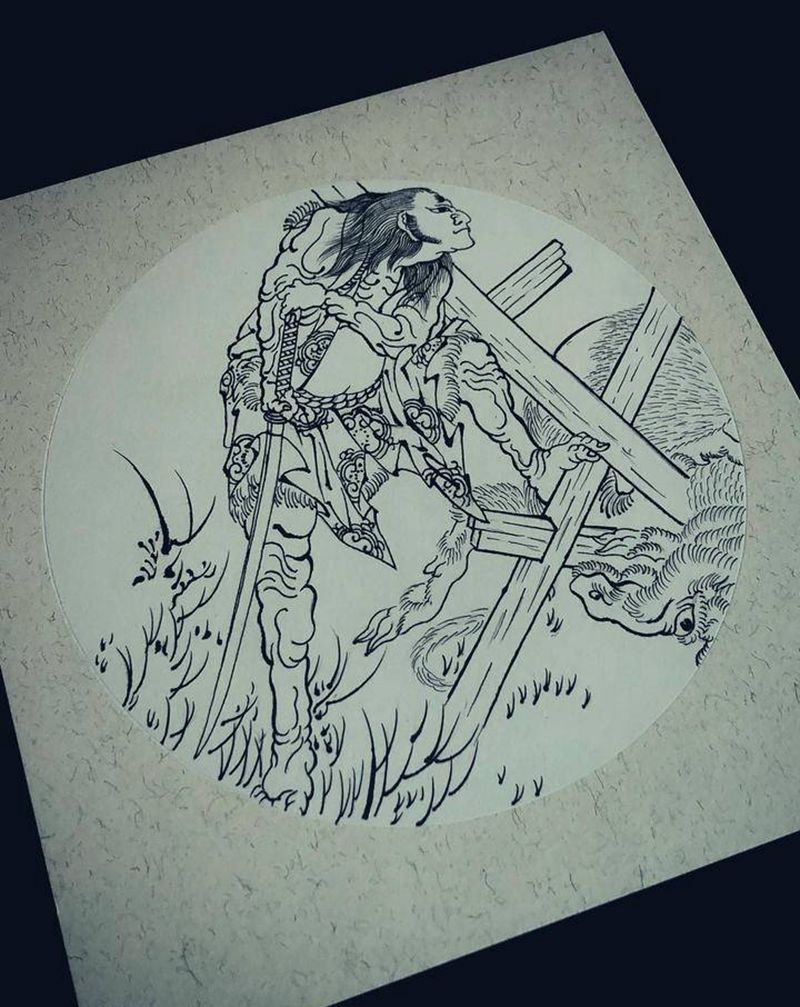 早课～纹身图片_老传统纹身图案