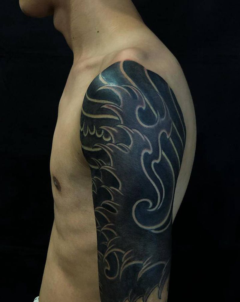 今日进度～纹身图片_老传统纹身图案