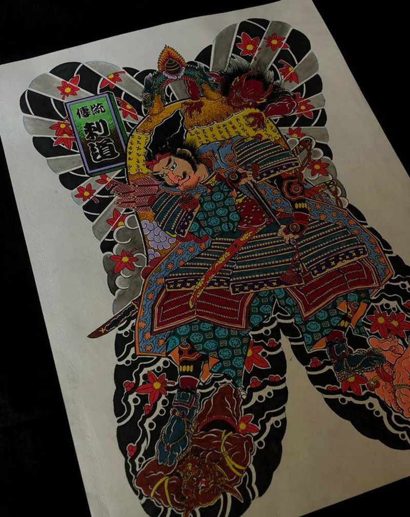 近日早课 秀乡斩鬼降妖～纹身图片_老传统纹身图案