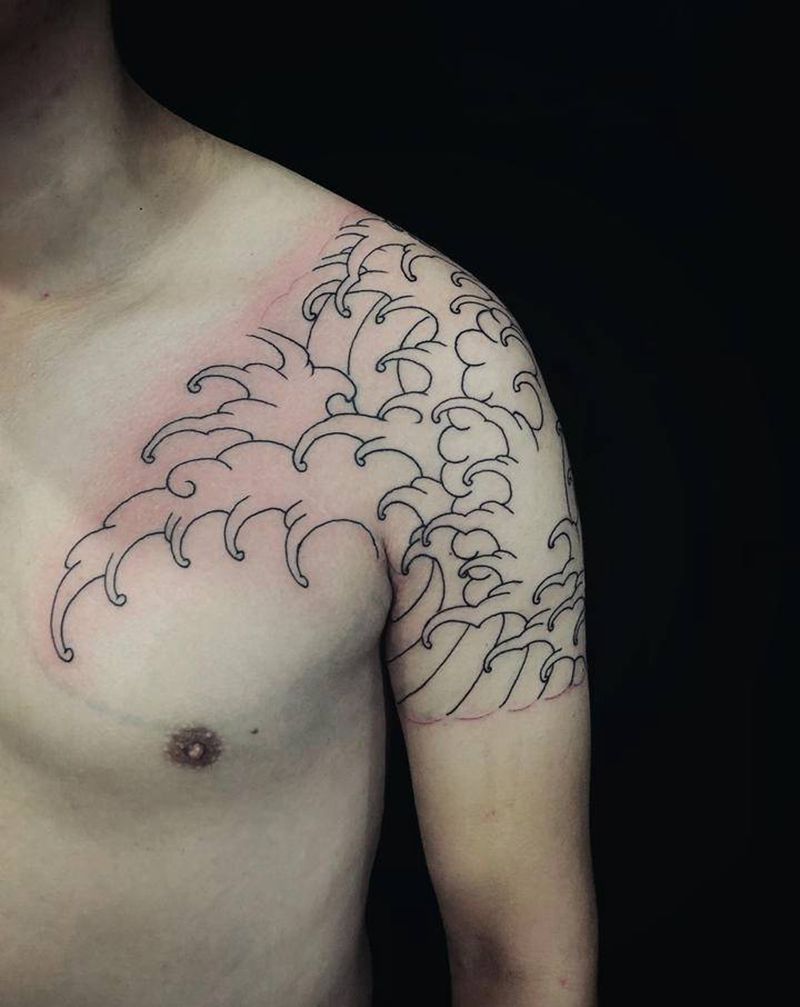 今日绘制进度～纹身图片_老传统纹身图案