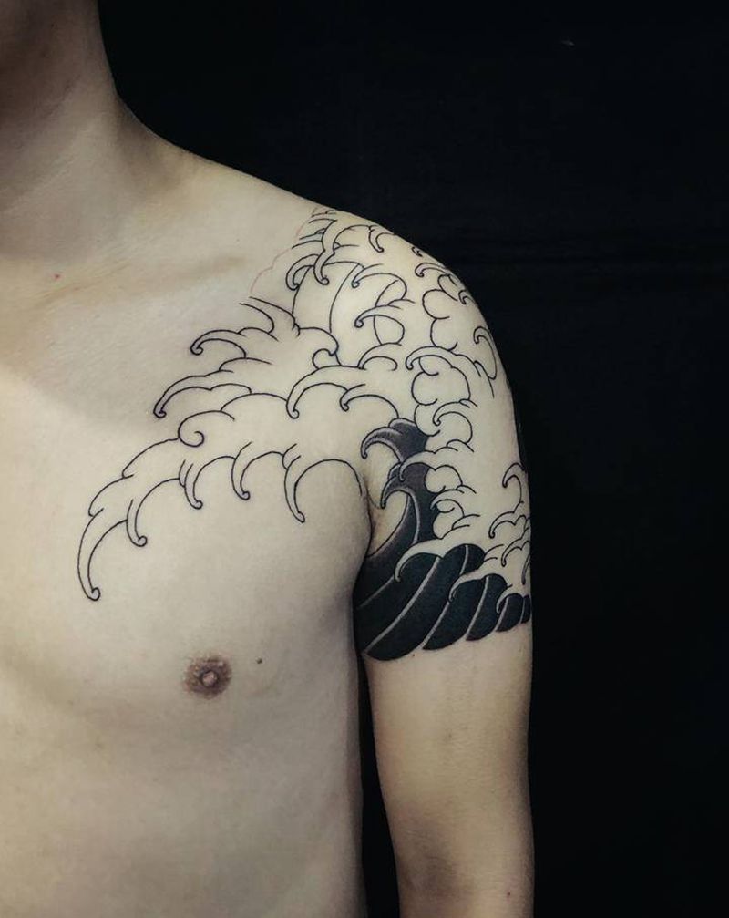 今日三小时进度 严谨的雾 自由纹身图片_老传统纹身图案