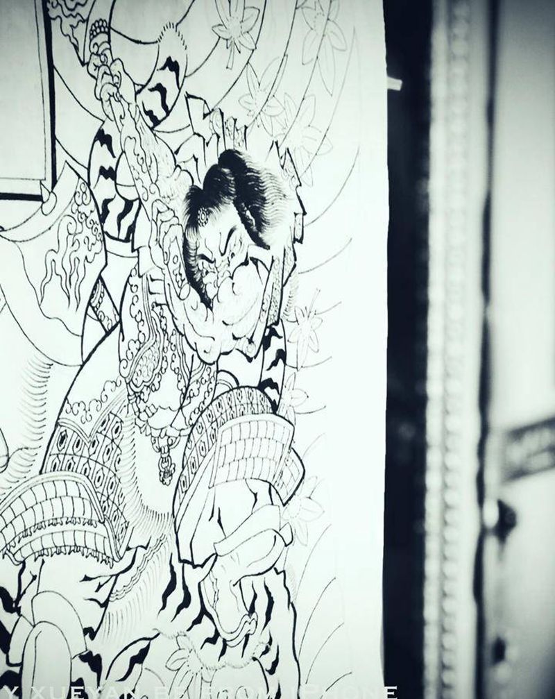 今日事今日毕 明天事明日再讲咯纹身图片_老传统纹身图案