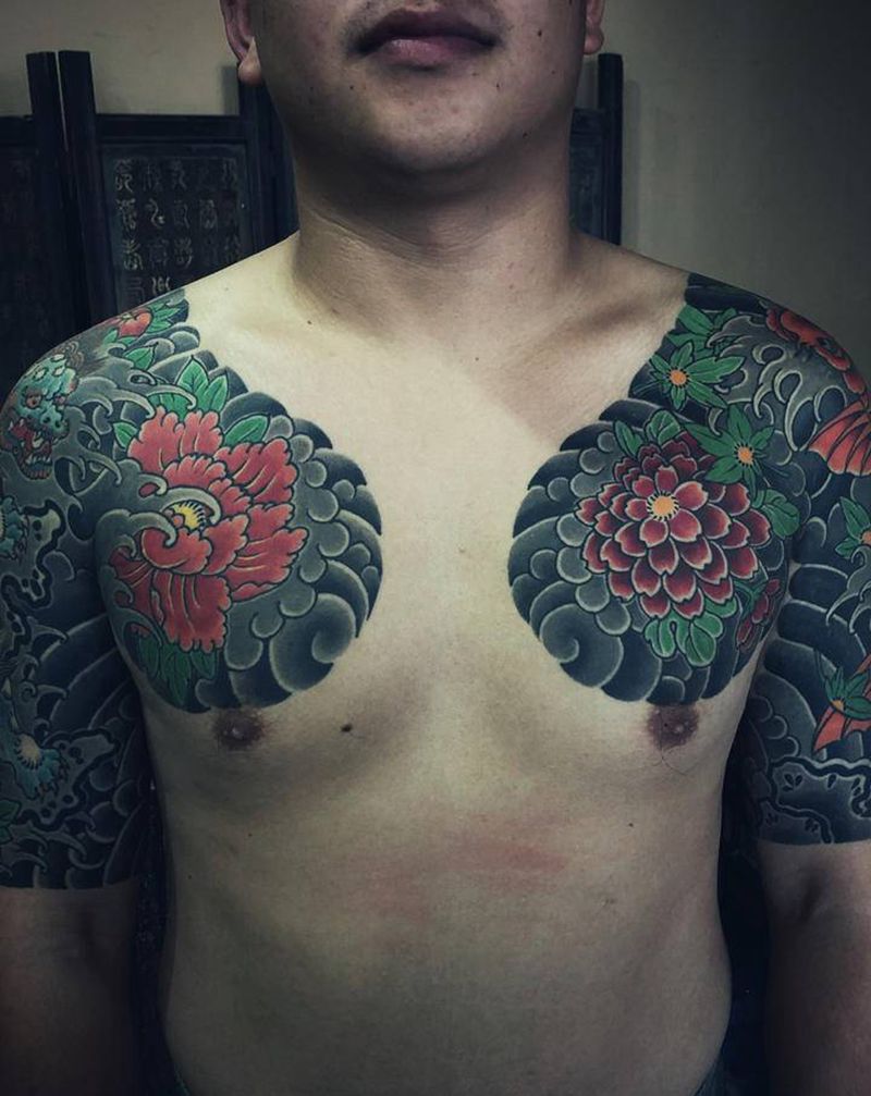 打烊咯纹身图片_老传统纹身图案