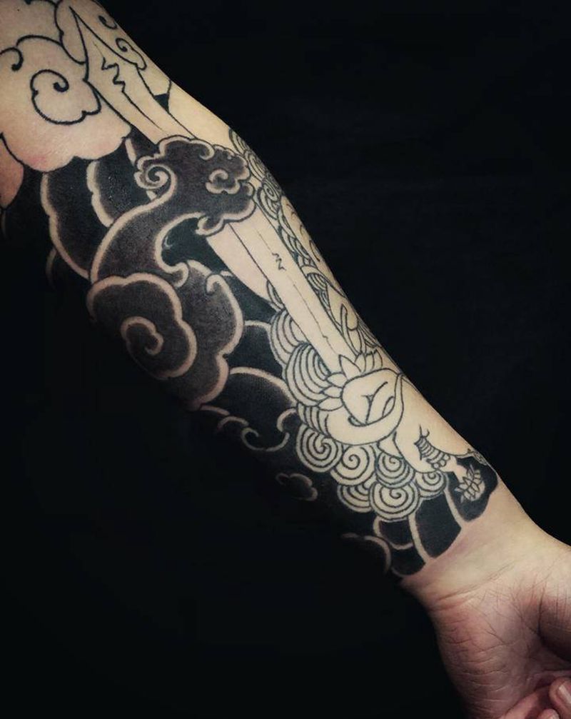 今日工事～纹身图片_老传统纹身图案