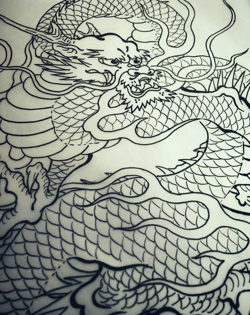 繪龍～纹身图片_老传统纹身图案
