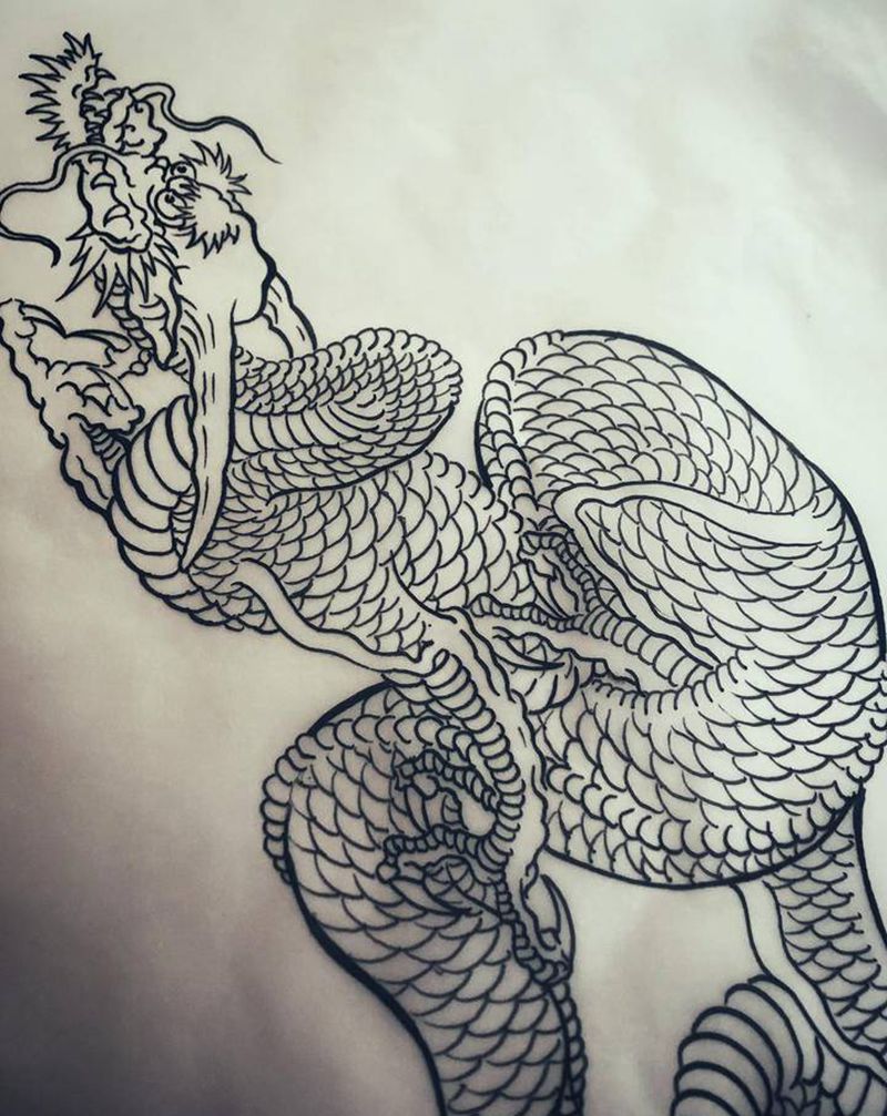 龍繪～纹身图片_老传统纹身图案