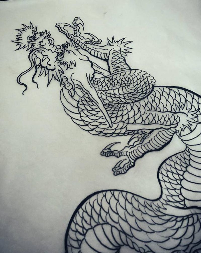 龍繪～纹身图片_老传统纹身图案