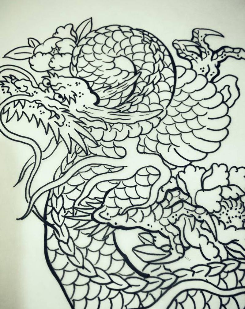 龍繪～纹身图片_老传统纹身图案