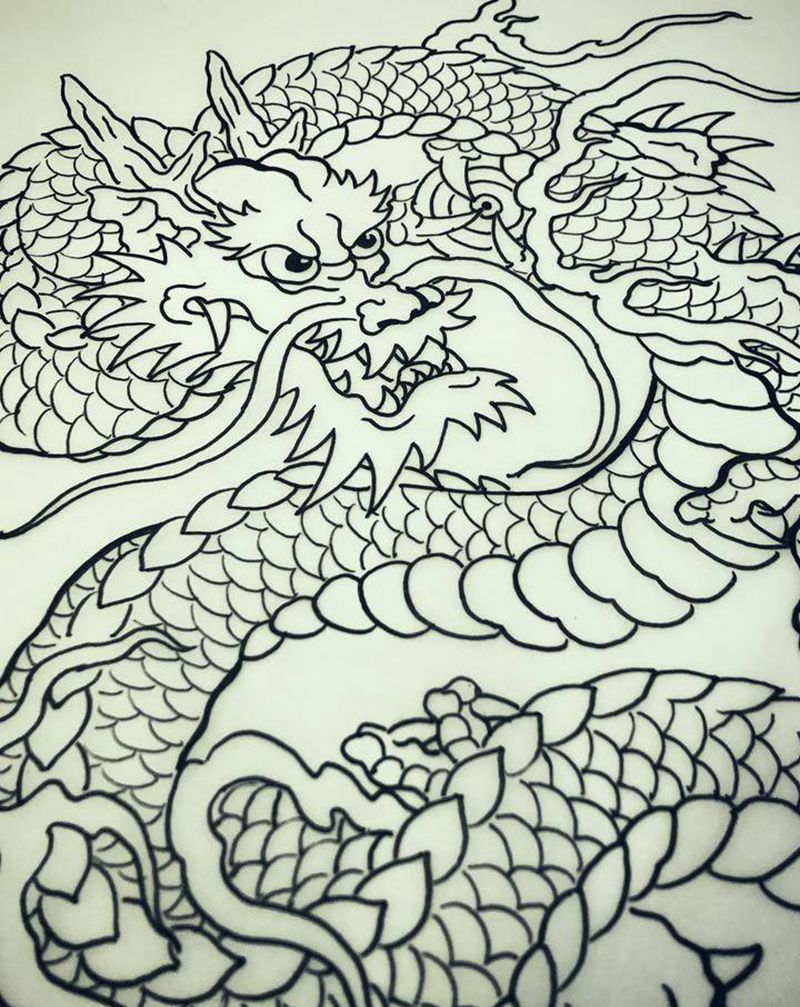 龍繪～纹身图片_老传统纹身图案