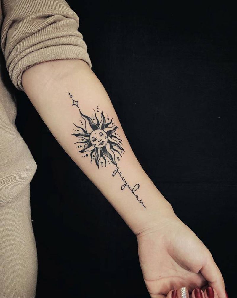 太阳神纹身图片_图腾纹身图案