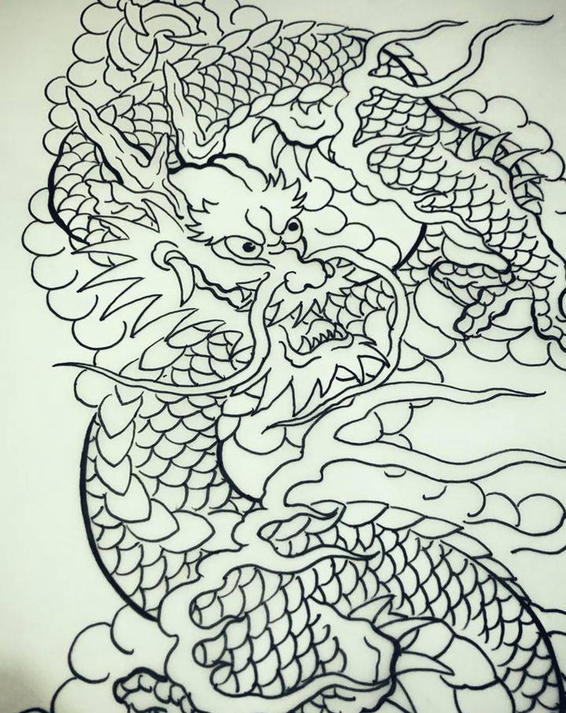 龍繪～纹身图片_老传统纹身图案