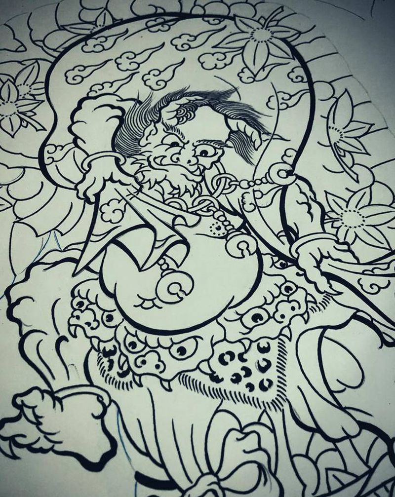 收工～纹身图片_老传统纹身图案