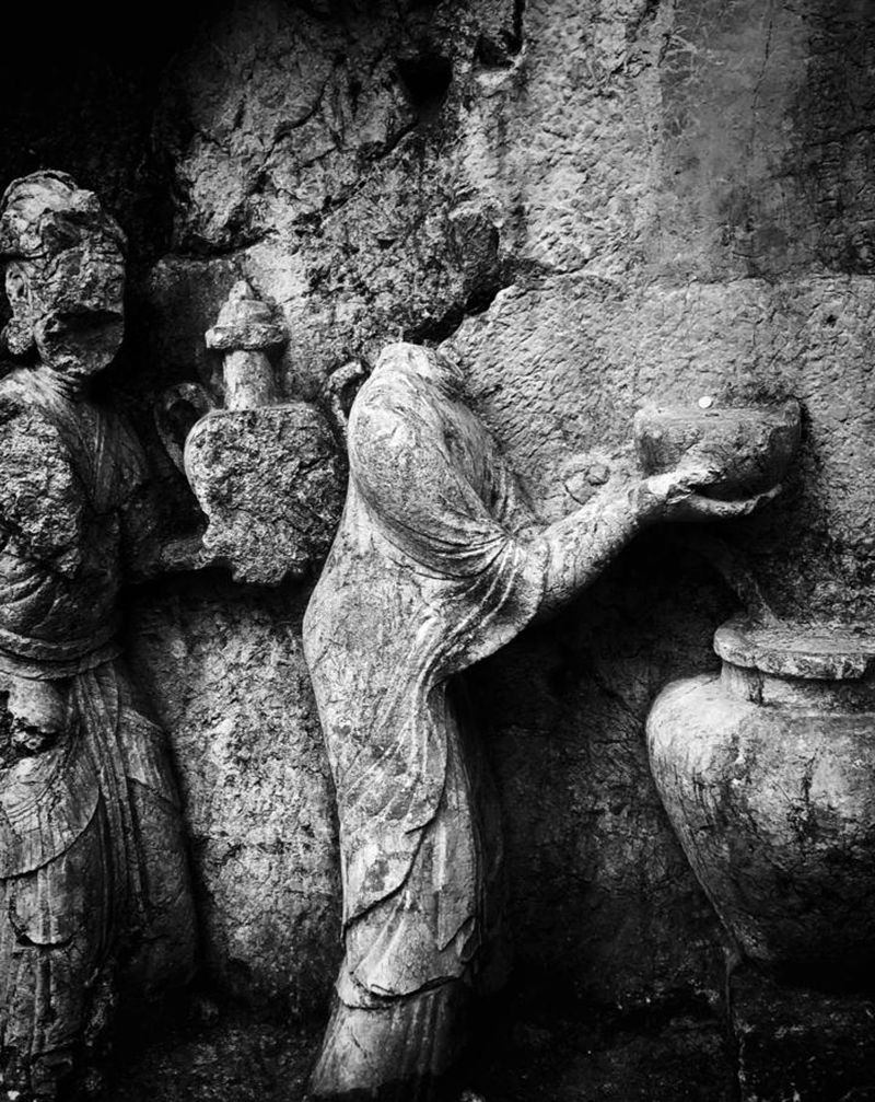 古石窟纹身图片_老传统纹身图案