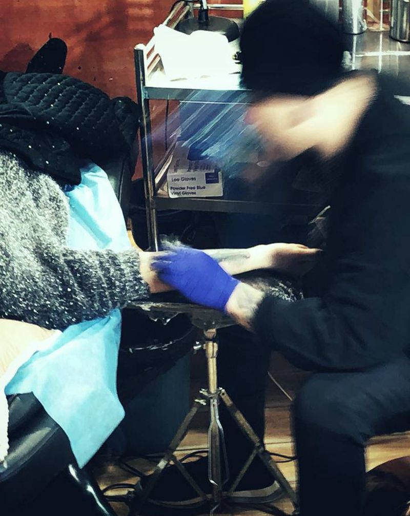 工事纹身图片_老传统纹身图案