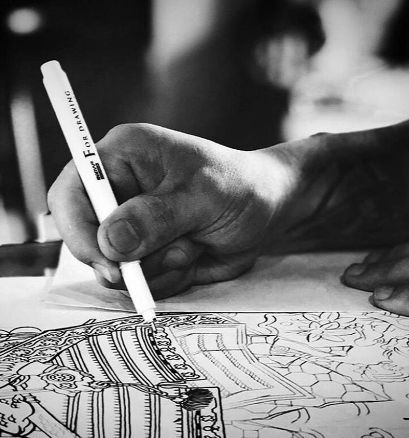 传統满背武士繪稿 此作可约纹身图片_老传统纹身图案