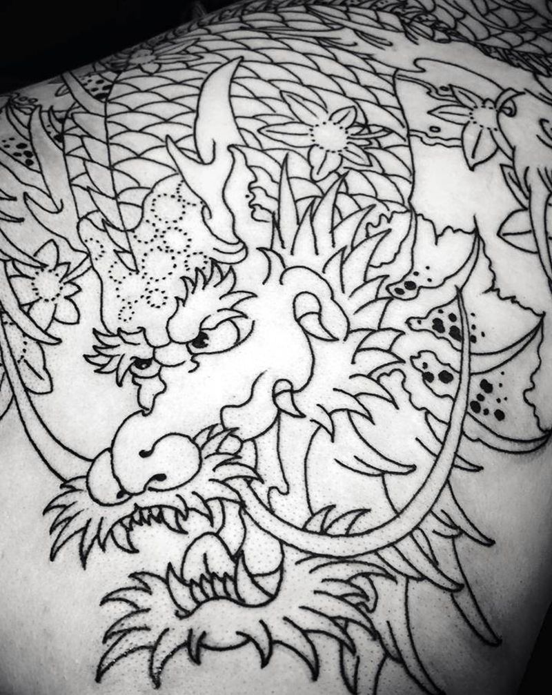 龙鱼陵居在其北 状如鲤 一曰鰕纹身图片_老传统纹身图案