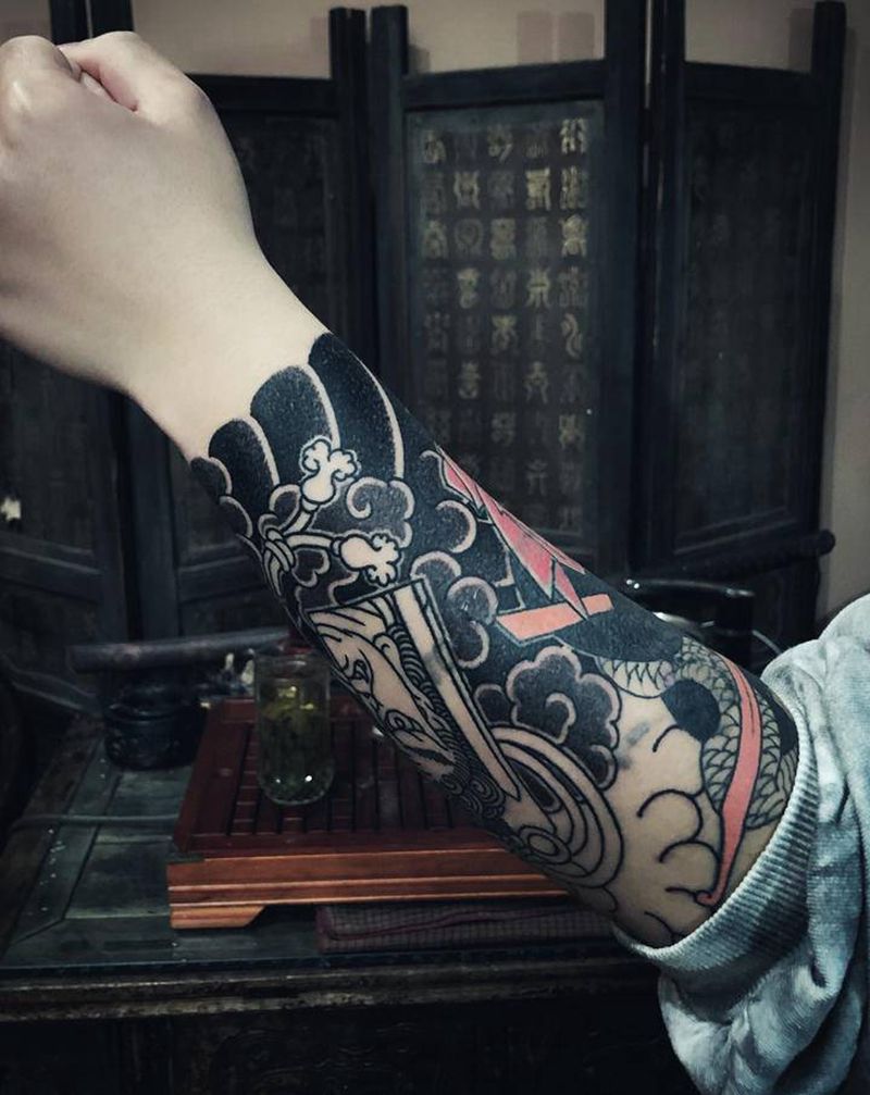 进度~纹身图片_老传统纹身图案