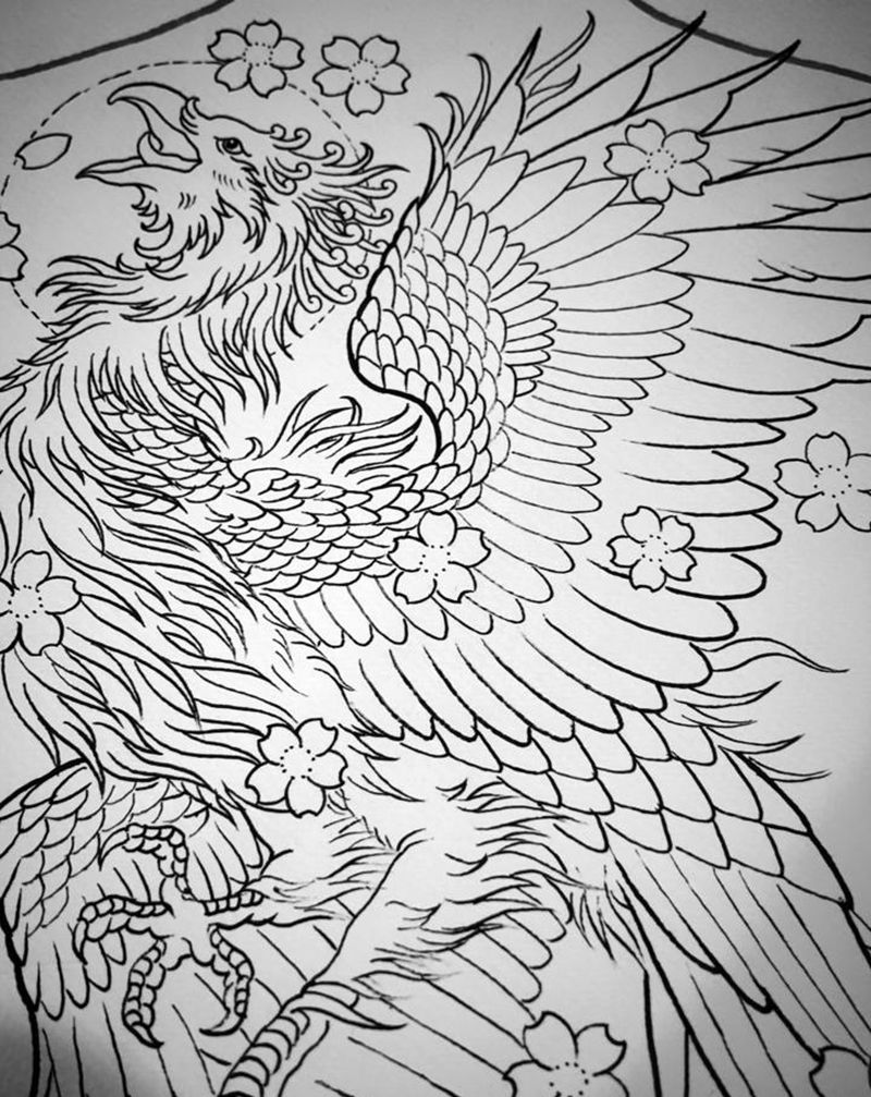 鳳繪～纹身图片_老传统纹身图案