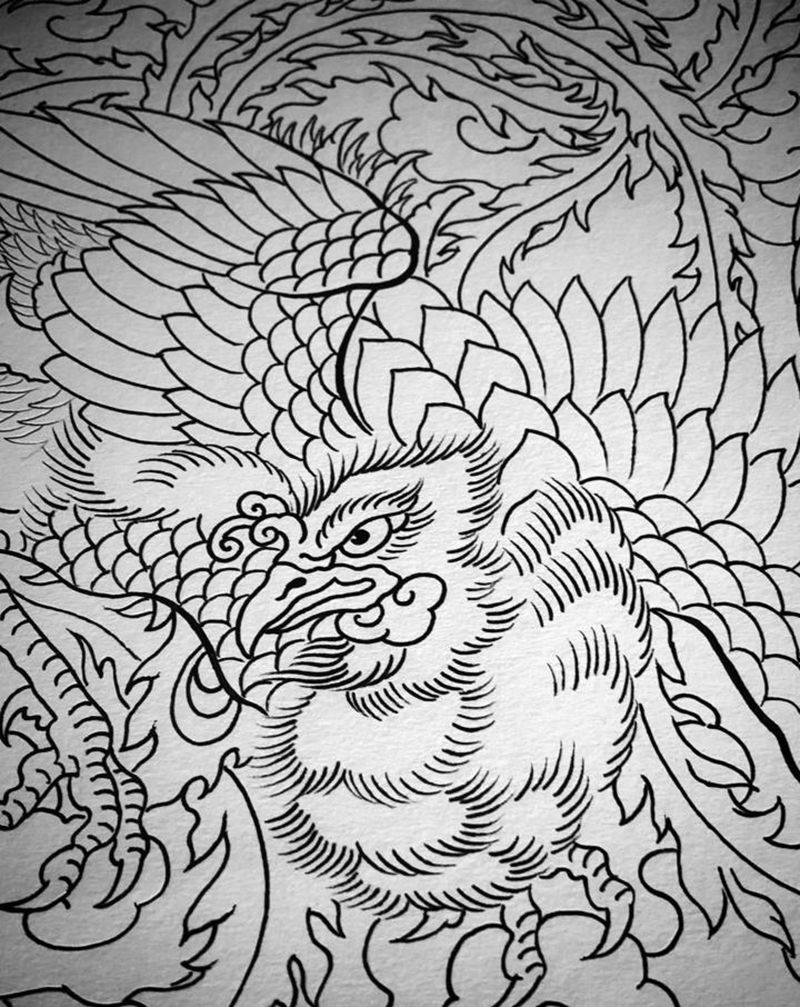 鳳繪～纹身图片_老传统纹身图案