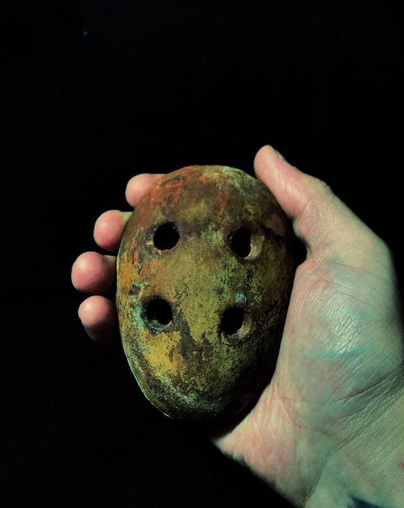 土器 鹅卵 红陶 埙～纹身图片_老传统纹身图案