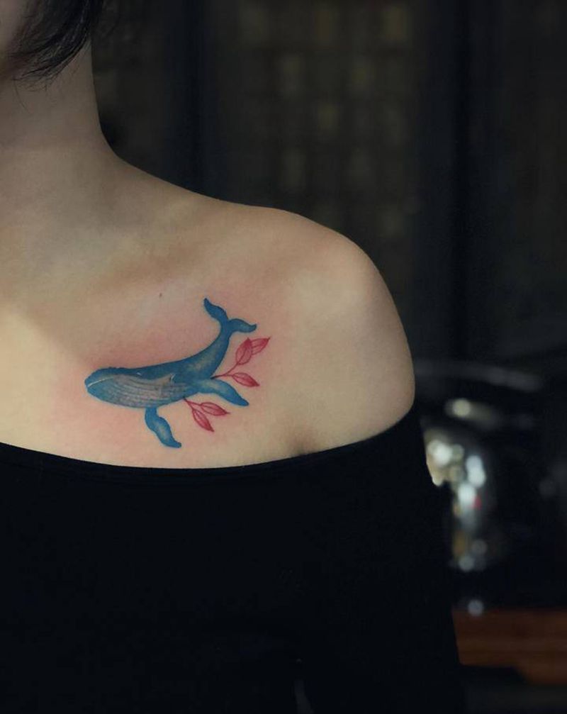 小刺～纹身图片_水彩纹身图案