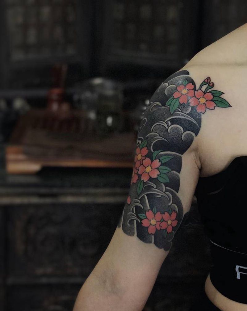 覆盖～#传统刺青 #传统文化纹身图片_老传统纹身图案