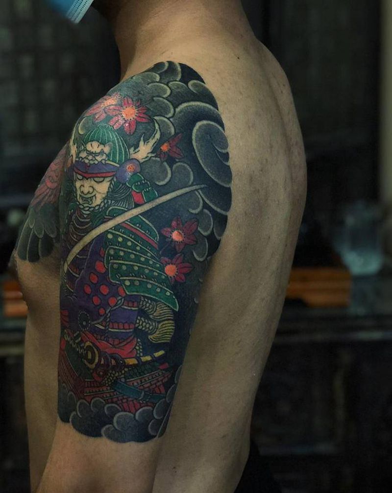 今日进度 下次收尾～纹身图片_老传统纹身图案