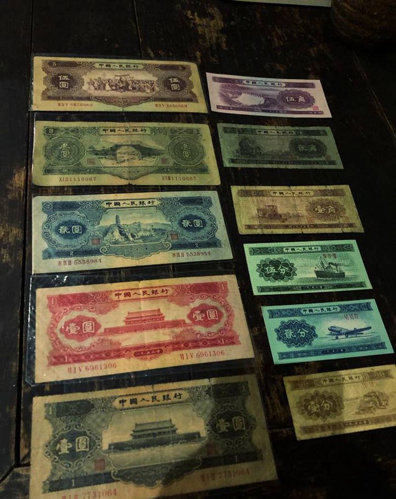 晒晒人民币 证明自己以前也被老纹身图片_老传统纹身图案