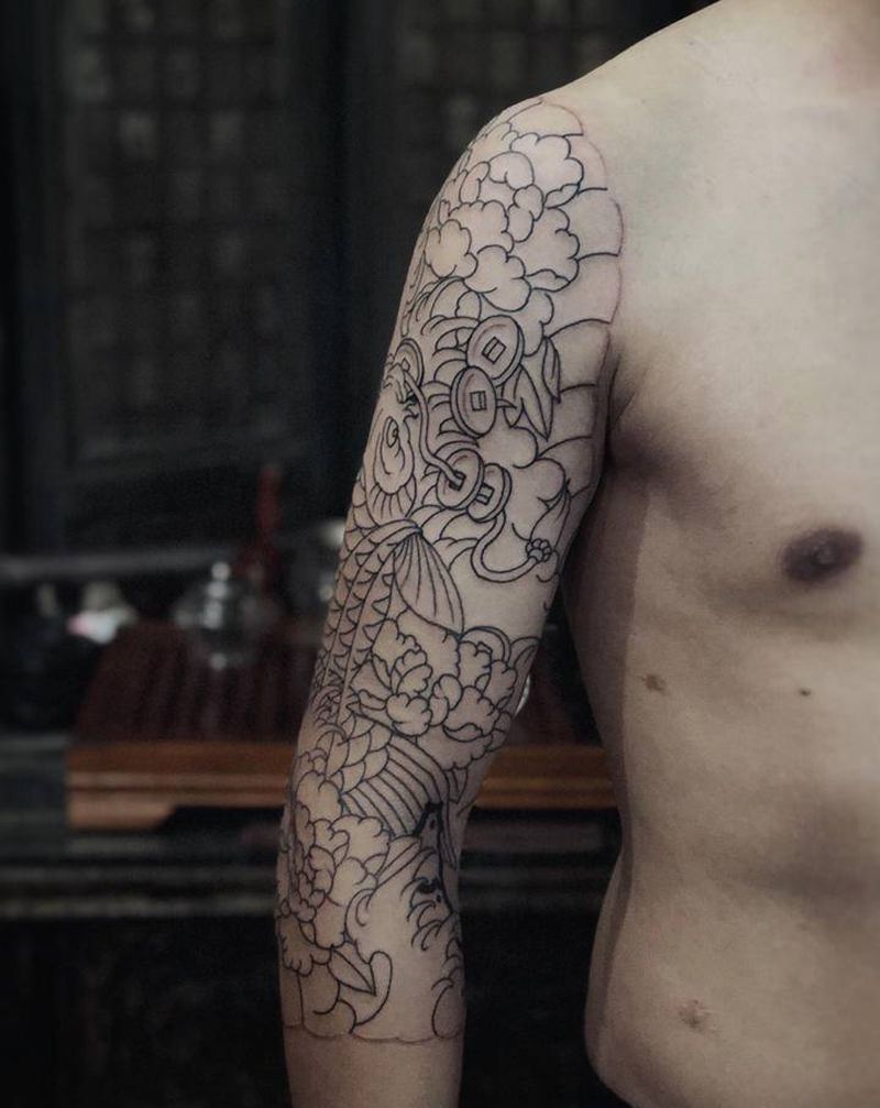 进度～纹身图片_老传统纹身图案