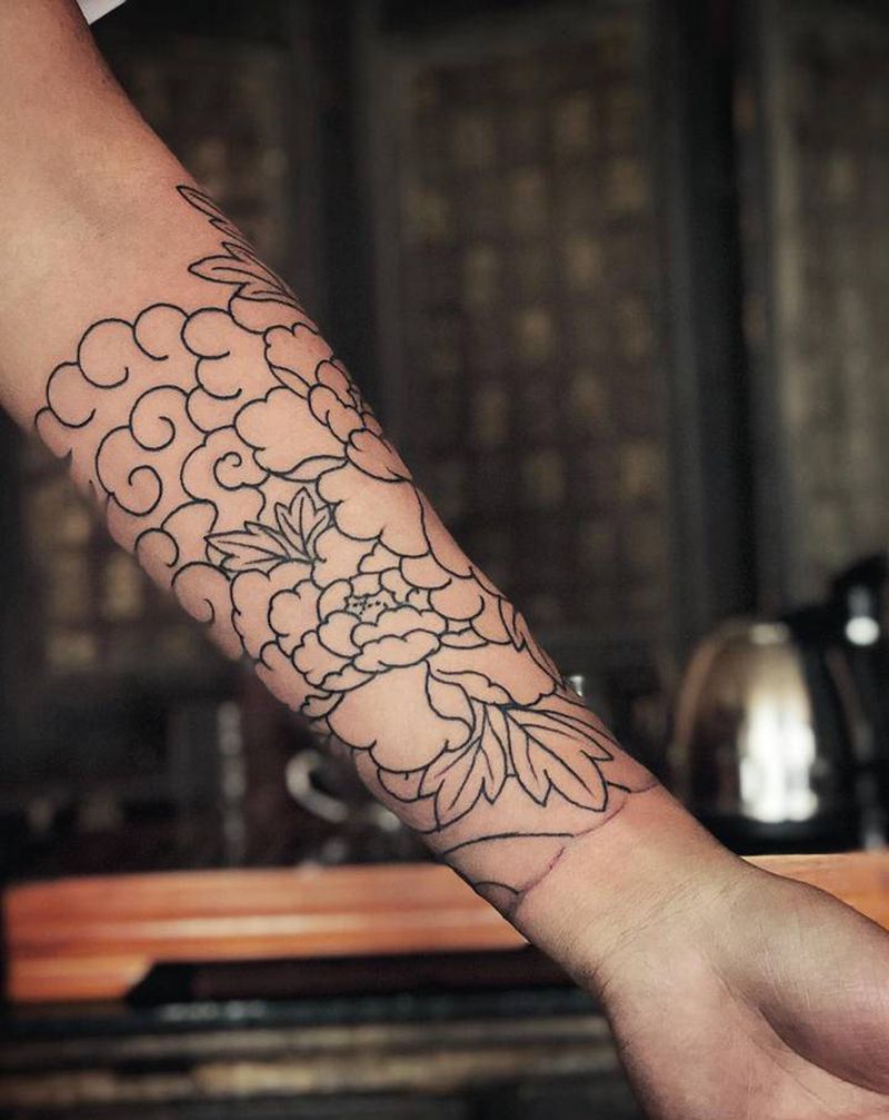 今日传统一点青纹身图片_老传统纹身图案