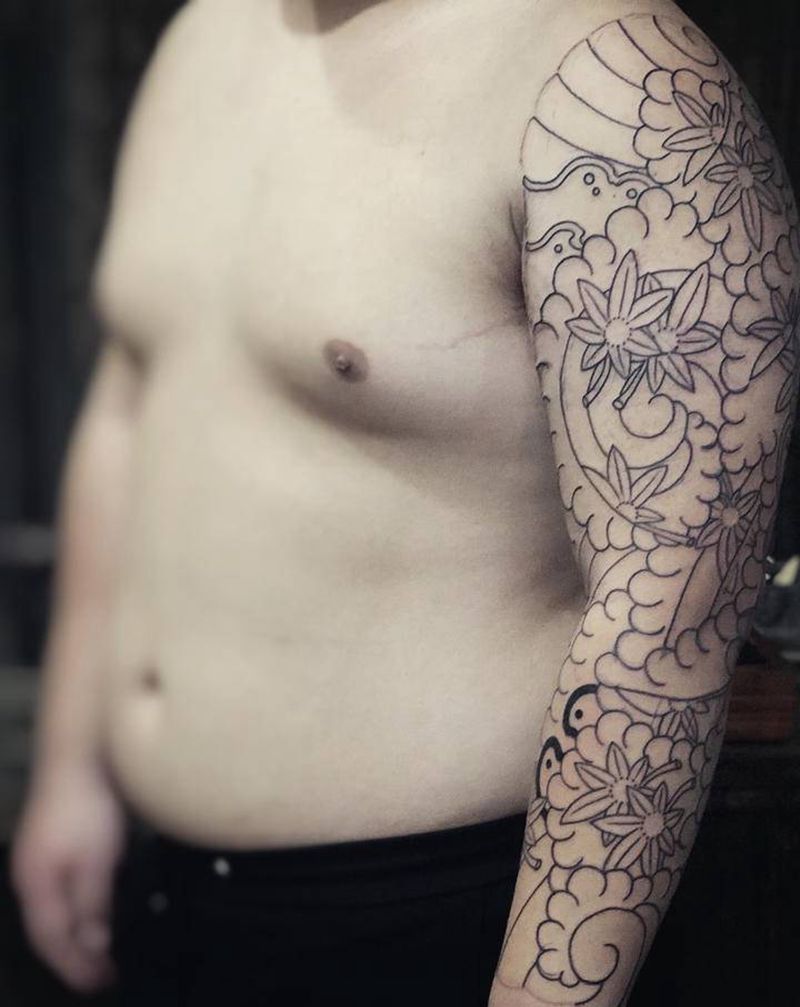 今日入墨～纹身图片_老传统纹身图案