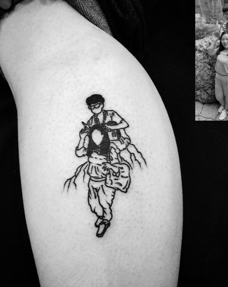 亲子～纹身图片_老传统纹身图案