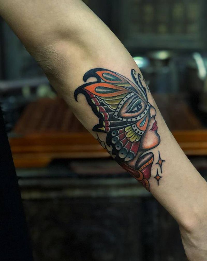 彫茜今日作品～纹身图片_老传统纹身图案