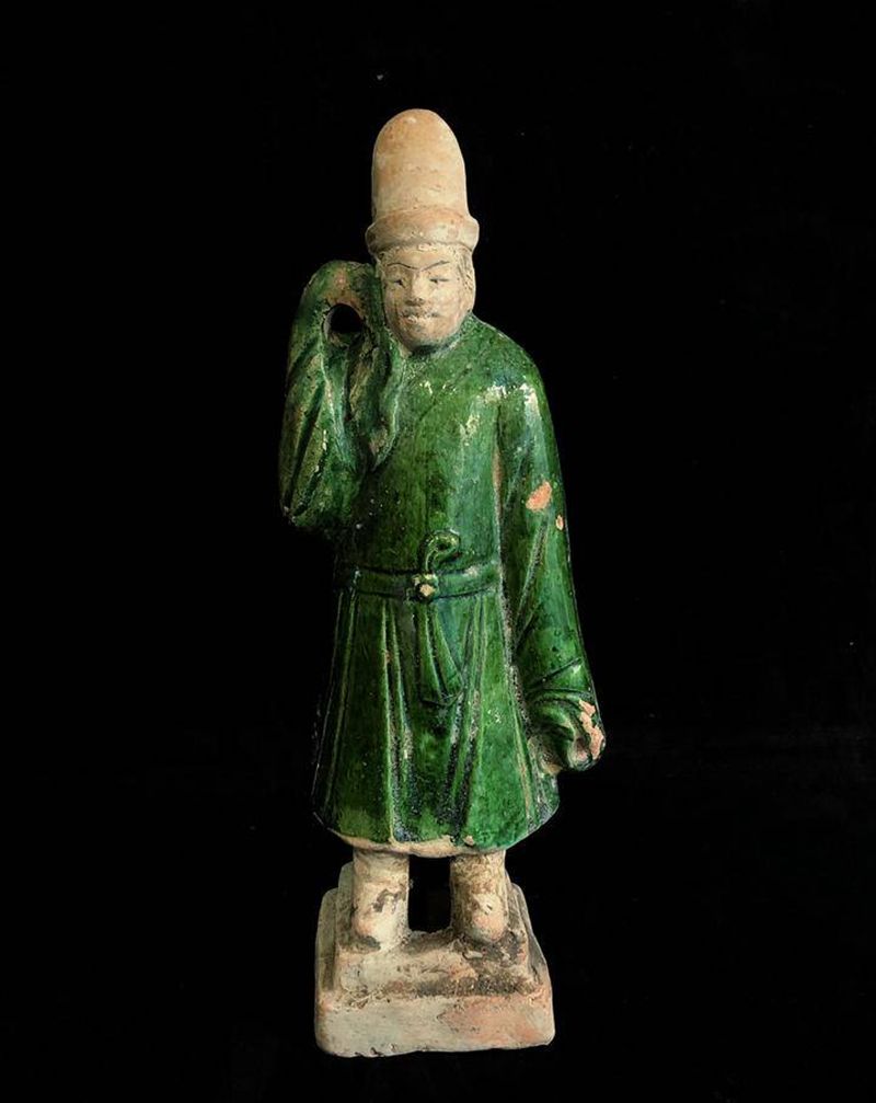 明三彩之轿夫俑～纹身图片_老传统纹身图案