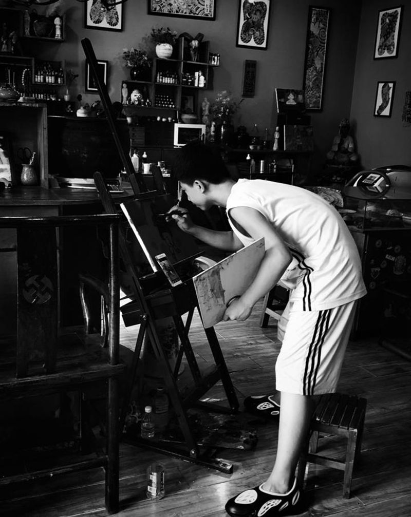 秋未央 草青黄～纹身图片_老传统纹身图案