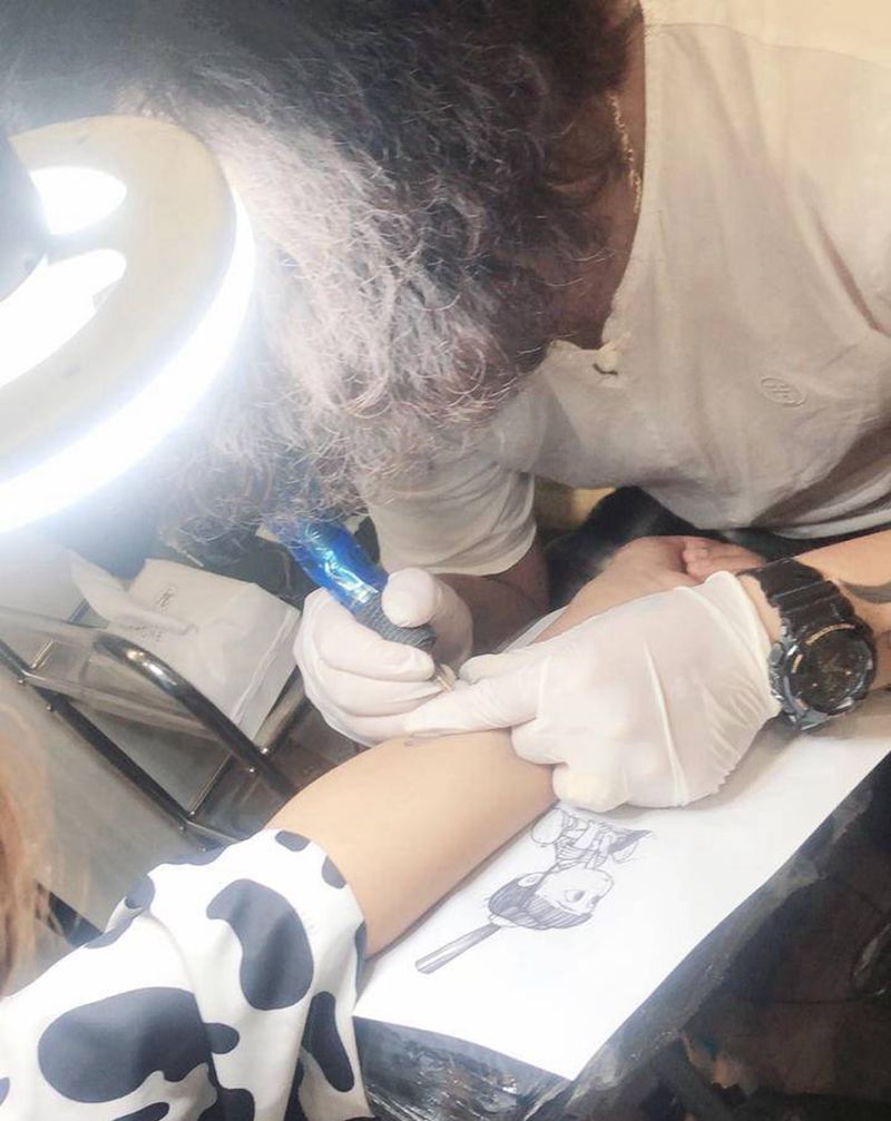 漫画纹身图片_手臂老传统纹身图案