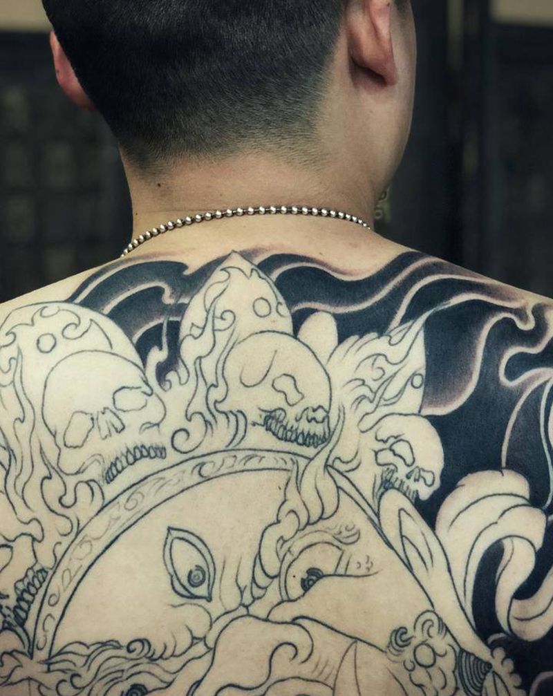 今日进度 修一爆款 踏踏实实刺纹身图片_老传统纹身图案