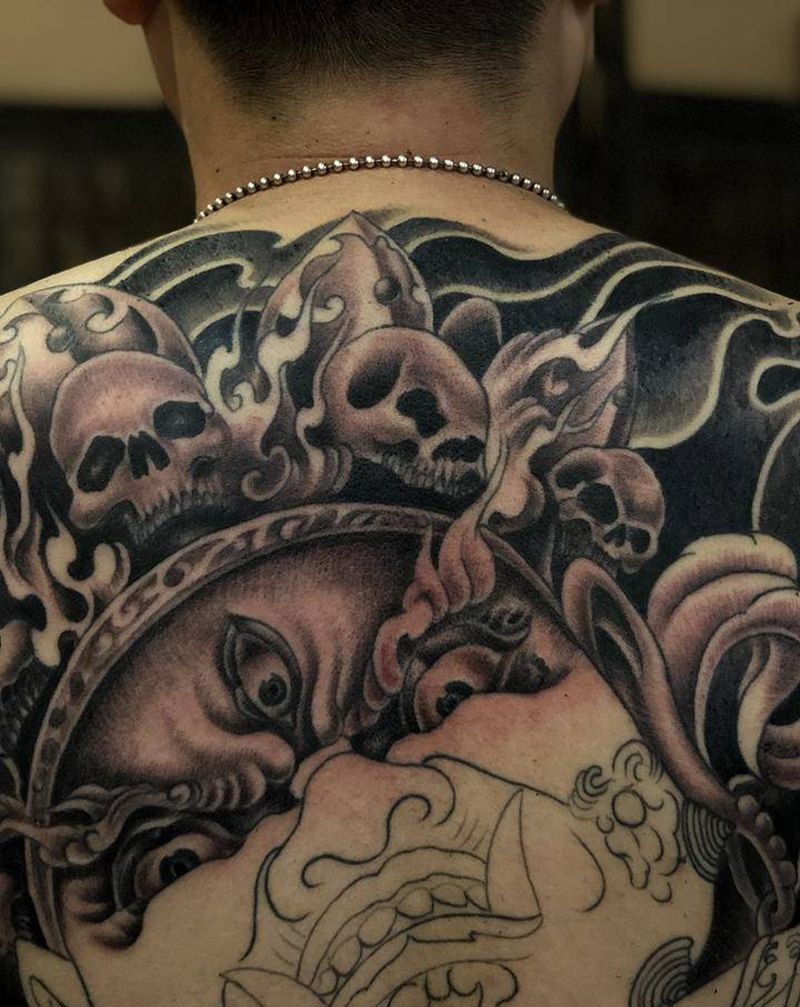 修改进度～纹身图片_老传统纹身图案