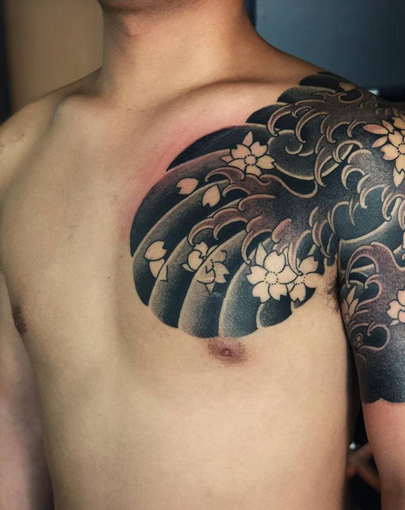 今日进度 下次收尾～纹身图片_老传统纹身图案