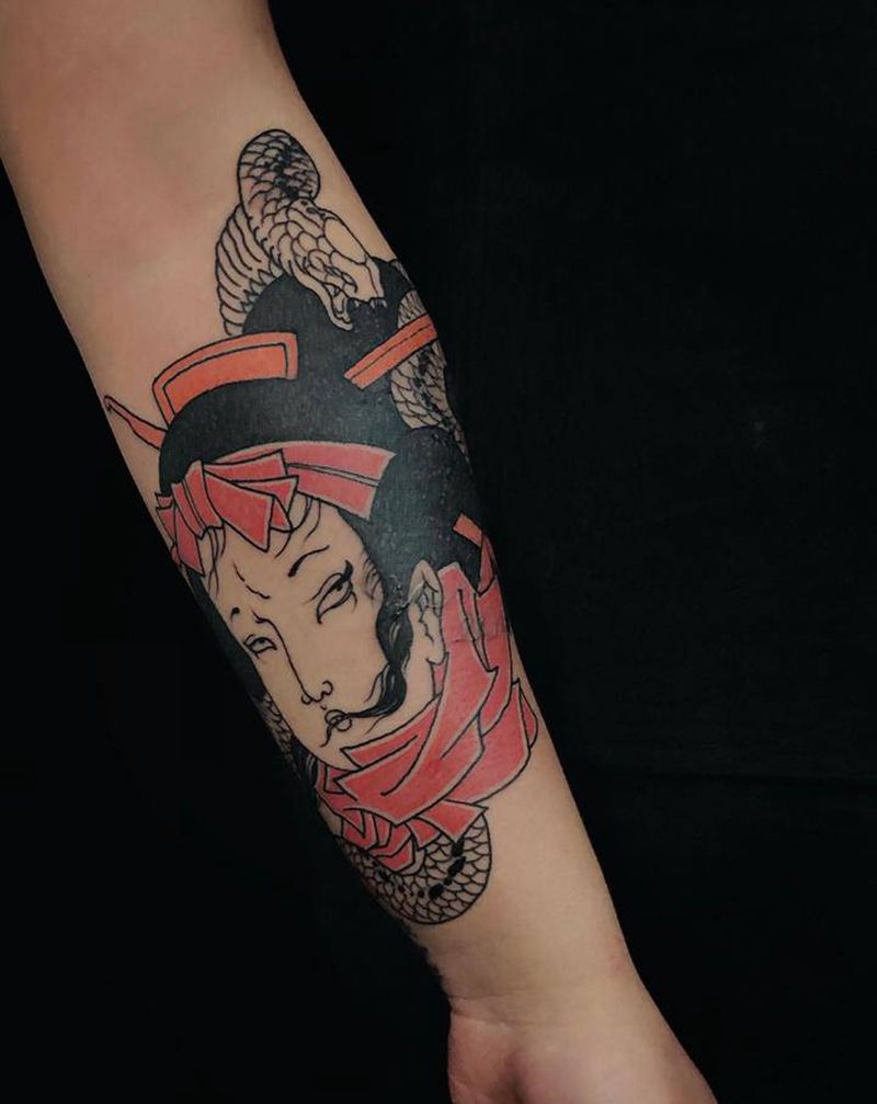 艺妓～纹身图片_老传统纹身图案