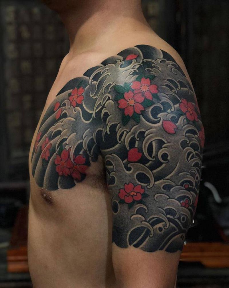 今日半胛收尾～纹身图片_老传统纹身图案