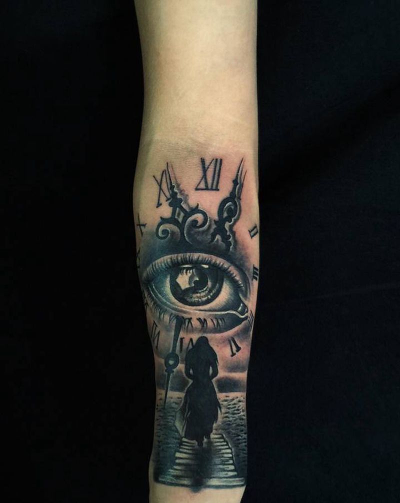 [月亮]～纹身图片_老传统纹身图案