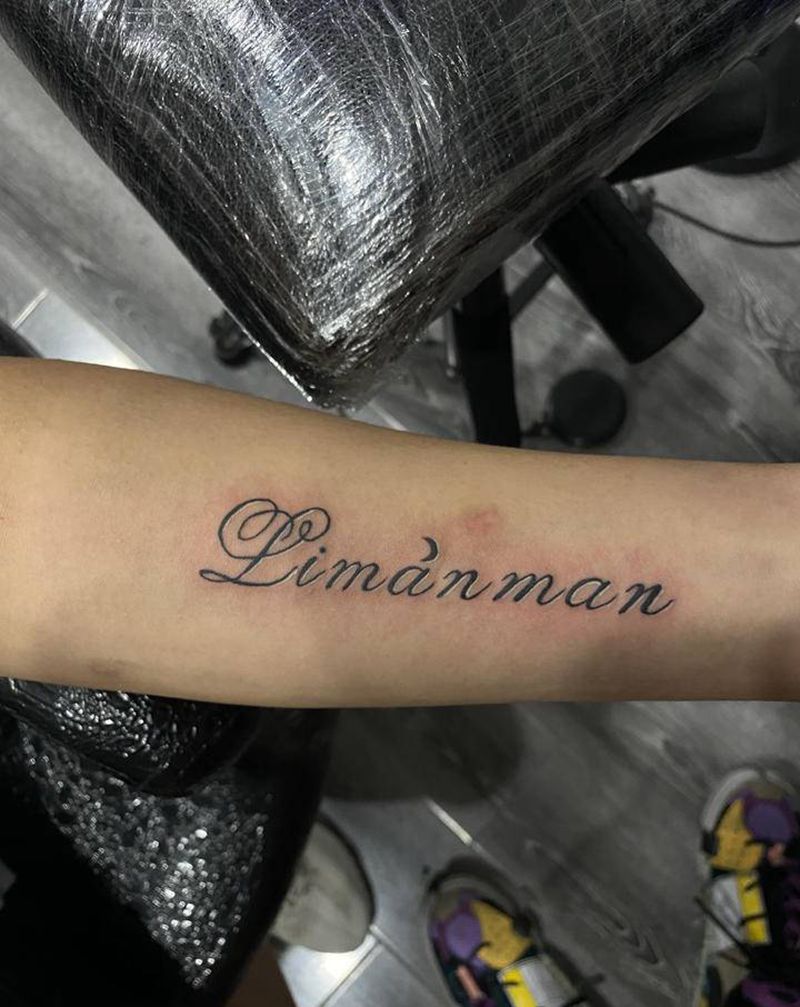 小字母,女朋友名字纹身图片_手臂纹身图案