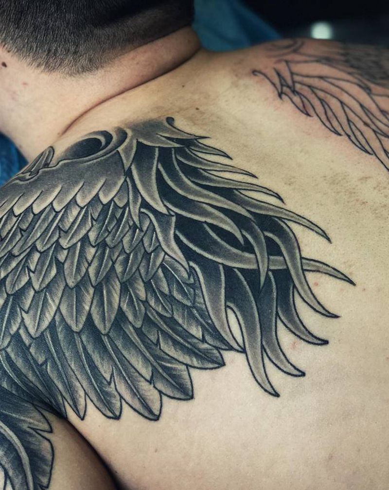 翅膀～纹身图片_老传统纹身图案