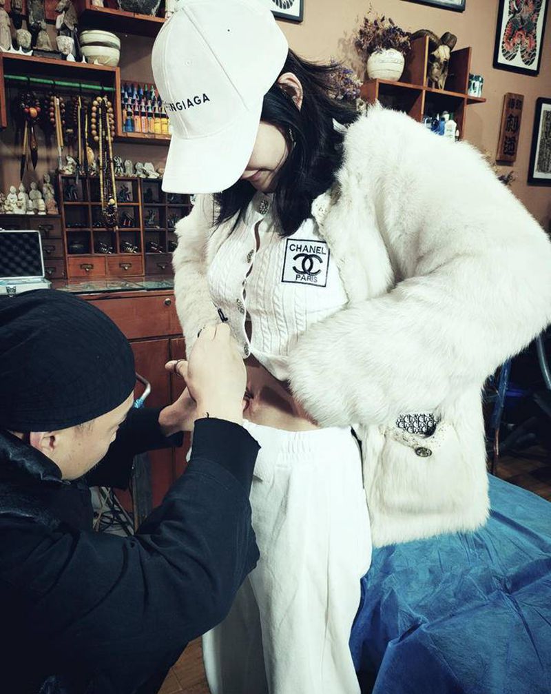 穿孔 脐钉～纹身图片_老传统纹身图案