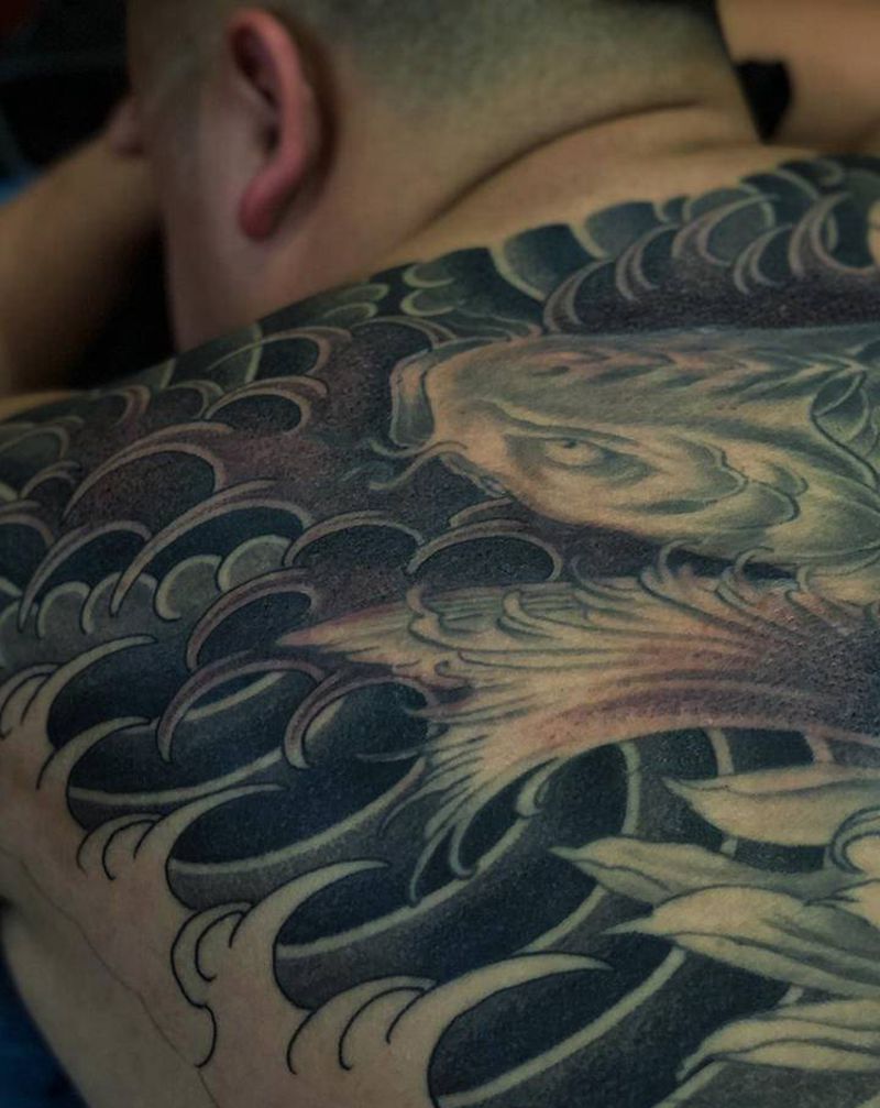 修改进度～纹身图片_老传统纹身图案